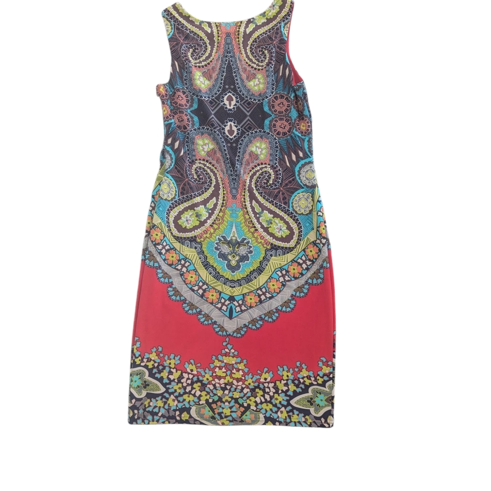 Joseph Ribkoff Red Multi, Patterned Sheath Dress … - image 2